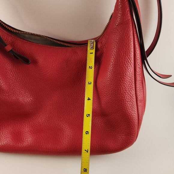 Kate Spade Jackson Street Mylie Red Pebble Leather Hobo Shoulder Bag Crossbody - Picture 10 of 11